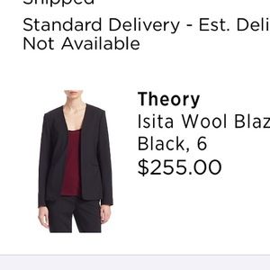 Theory black blazer